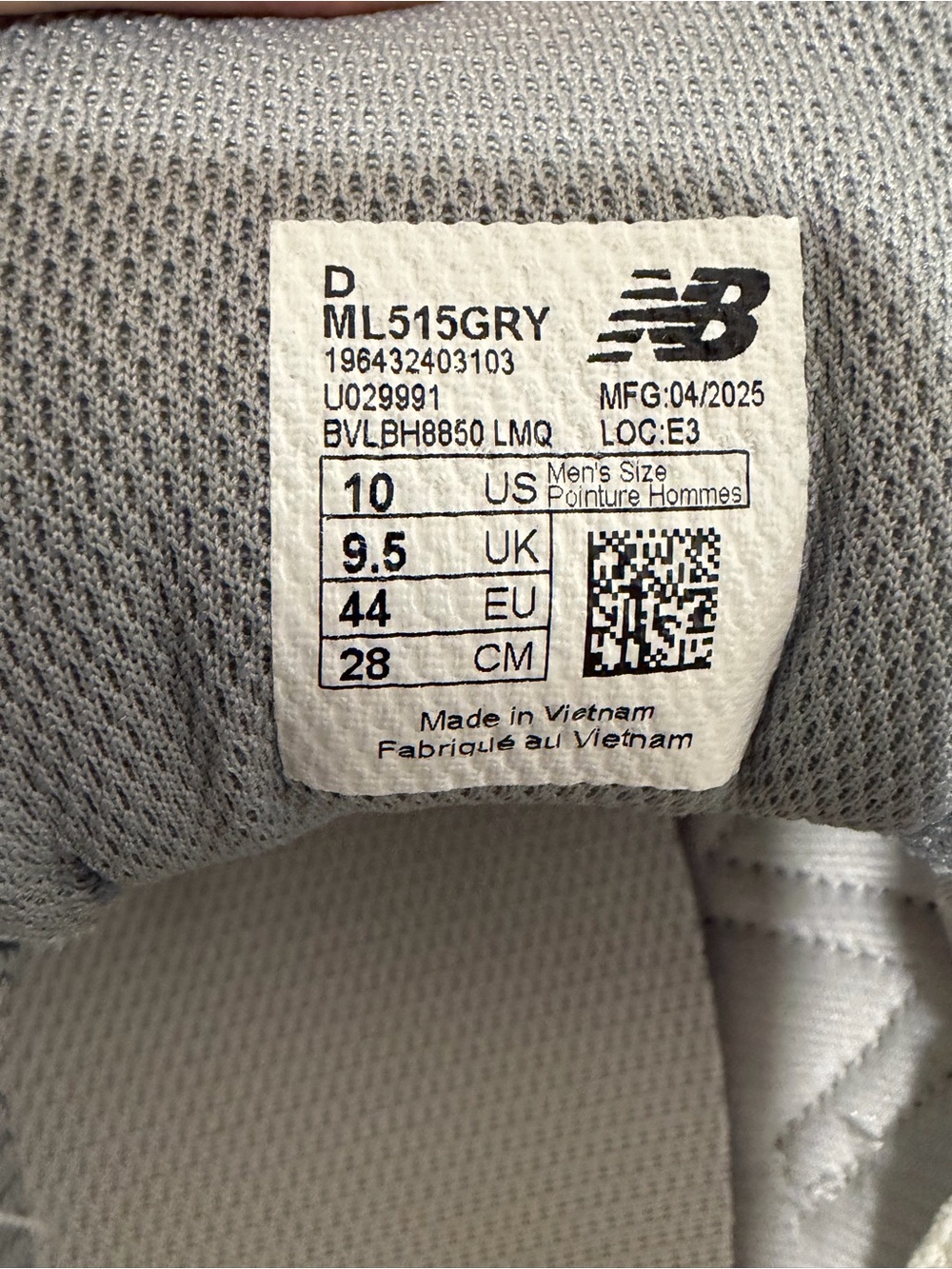 New Balance Men's Gray Mesh & Suede Running Sneakers - Picture 6 of 9